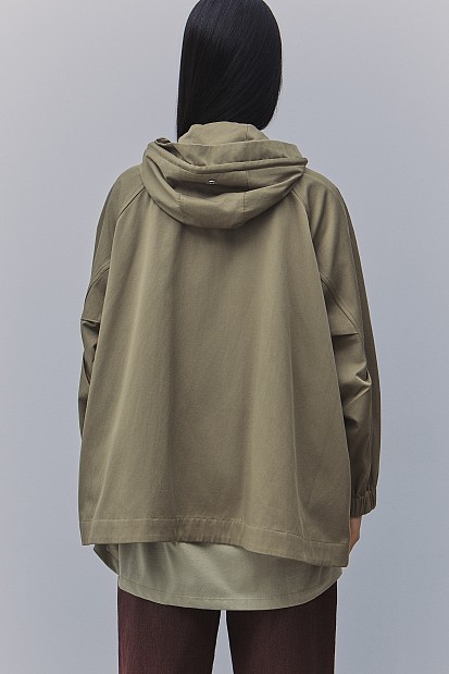 Parka-style trench coat
