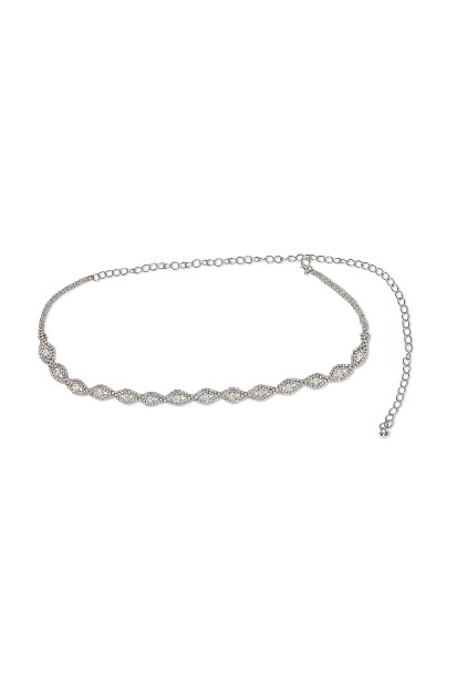 Belt with rhinestones