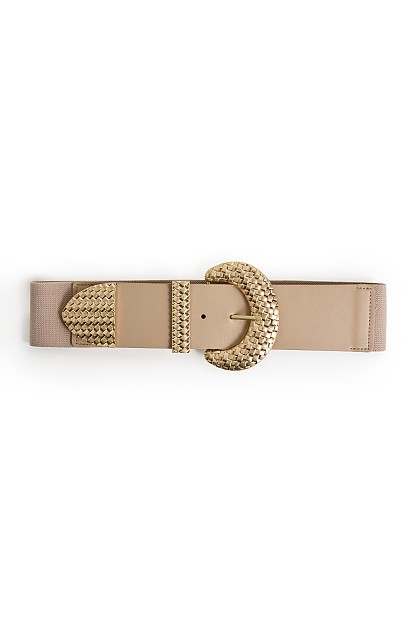 Elasticated belt with buckle