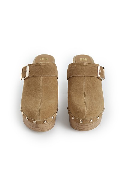 Suede σαμπό με τακούνι