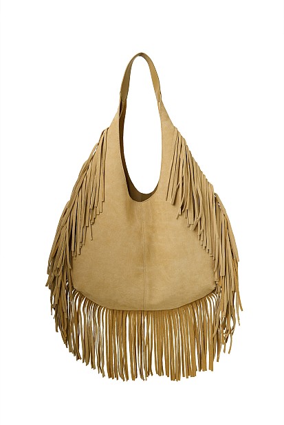 Fringed shoulder bag