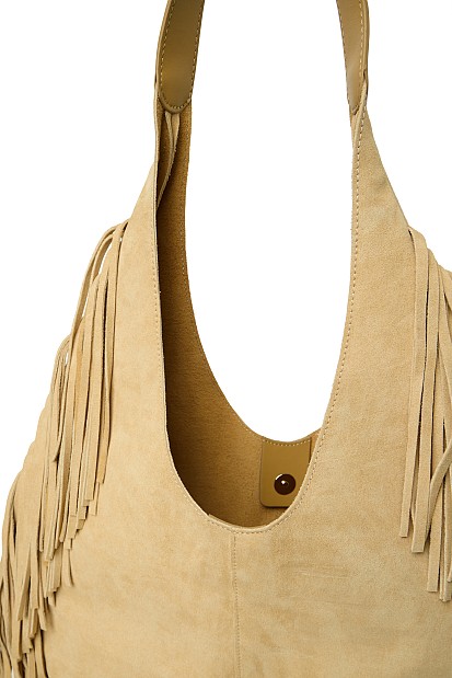 Fringed shoulder bag
