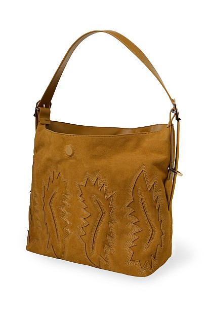 Bolso de ante con relieves