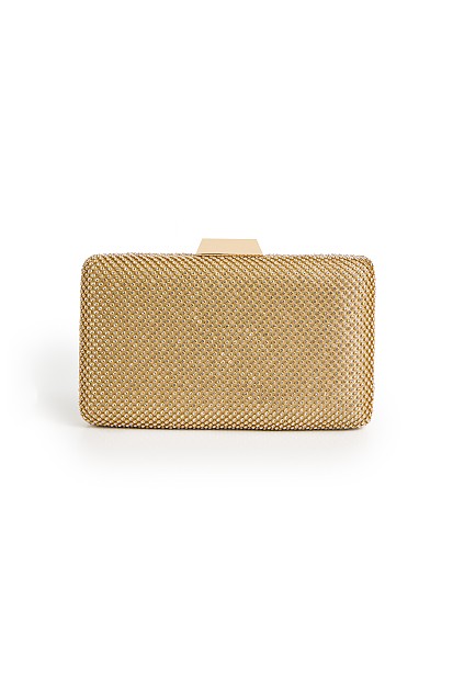Clutch with rhinestones