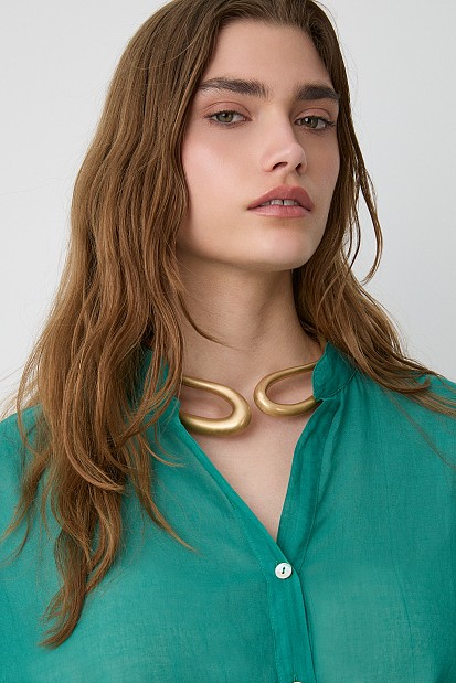 Irregular metal necklace