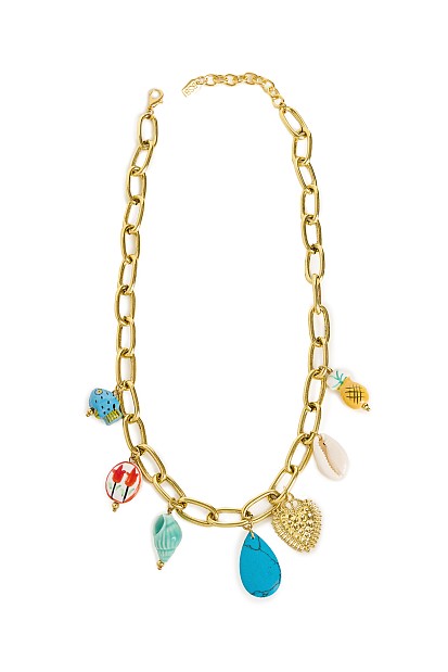 Necklace with hanging charms