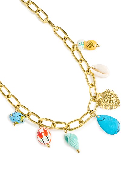Necklace with hanging charms