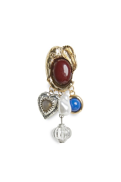 Earrings with hanging charms