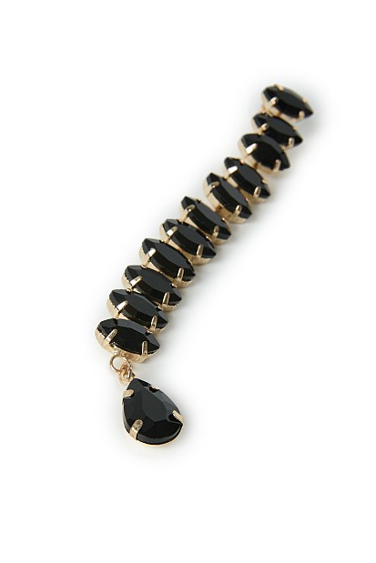 Hangling earrings with rhinestones