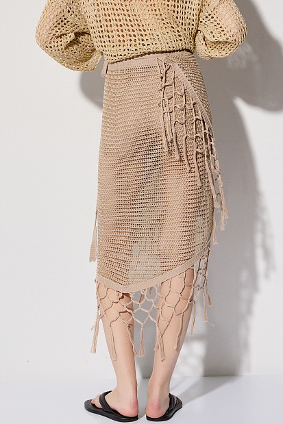 Fustă stil sarong din tricot cu lurex