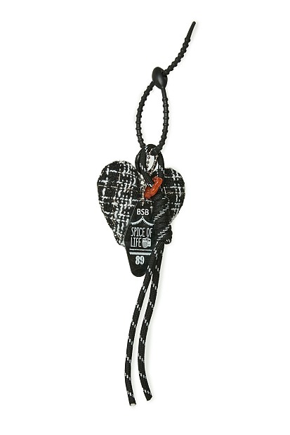 Keychain with tweed heart