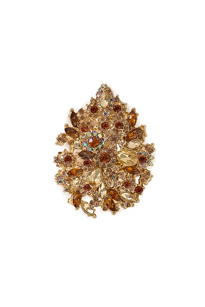 Pin with rhinestones
