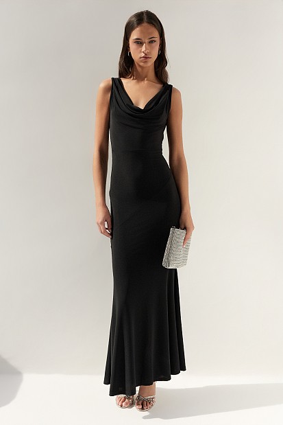 Vestido largo drapeado - Gold Label