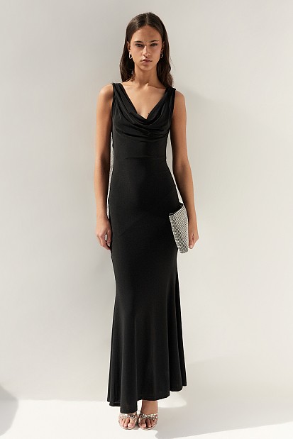 Vestido largo drapeado - Gold Label