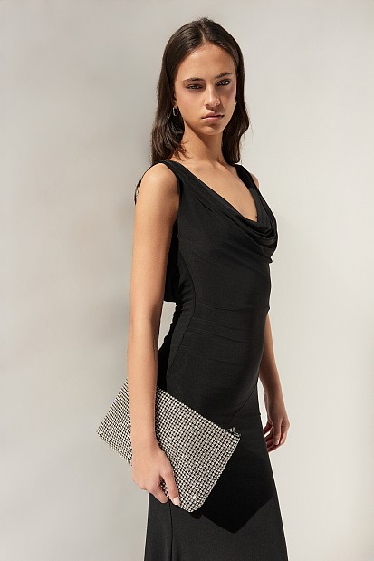 Vestido largo drapeado - Gold Label
