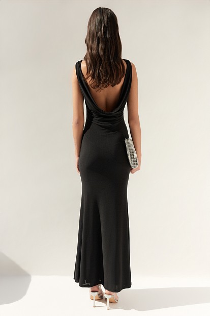 Vestido largo drapeado - Gold Label