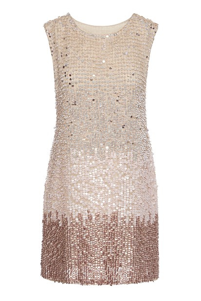 Mini sequined dress - Gold label
