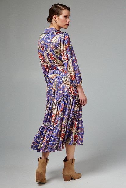Midi dress with paisley print