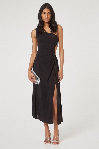 One-shoulder dress with cut out