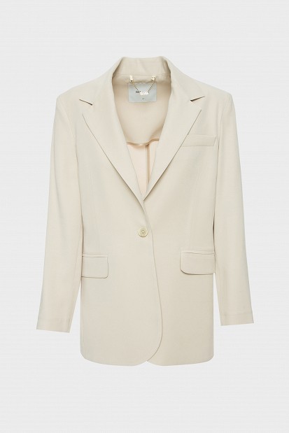 Blazer with collar and front closure