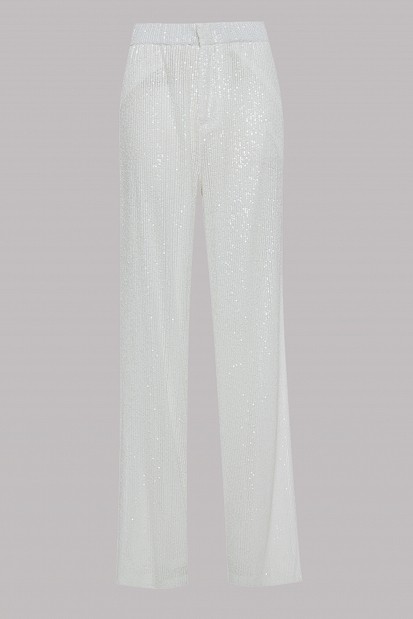 Highwaisted sequin trousers - Gold label