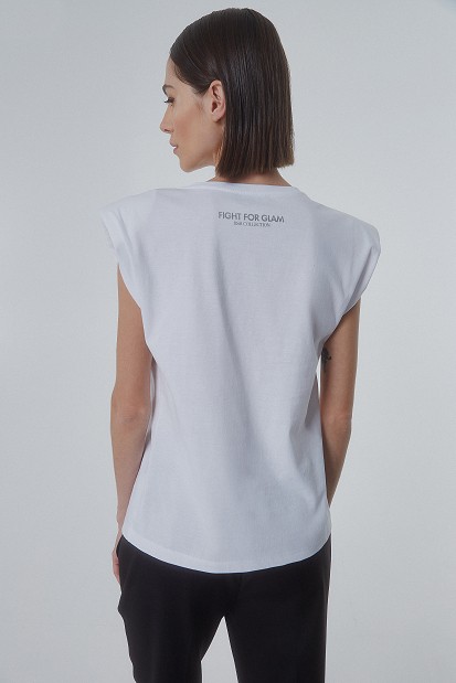 Αμάνικη μπλούζα με print