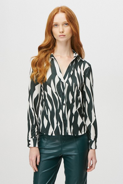 Bluză cu imprimeu zebră