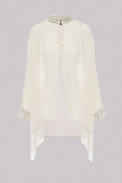 Semi-sheer oversized blouse-cape  - Gold Label