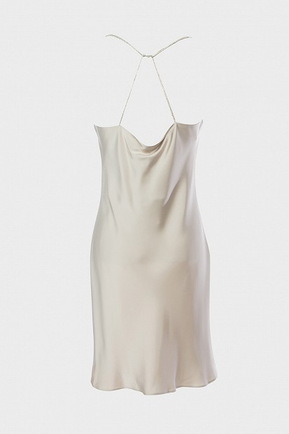 Ντραπέ σατέν μίνι φόρεμα - Gold Label