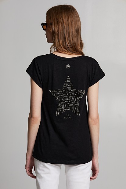 Blouse with star print