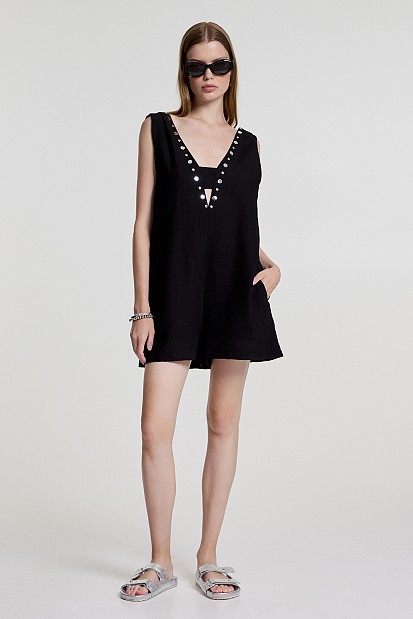 Playsuit with studs
