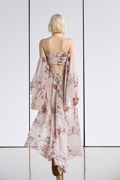 Φλοράλ μάξι φόρεμα - Gold Label