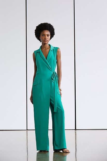 Wrap jumpsuit with collar - Gold Label