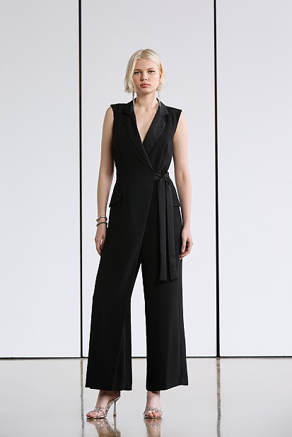 Wrap jumpsuit with collar - Gold Label