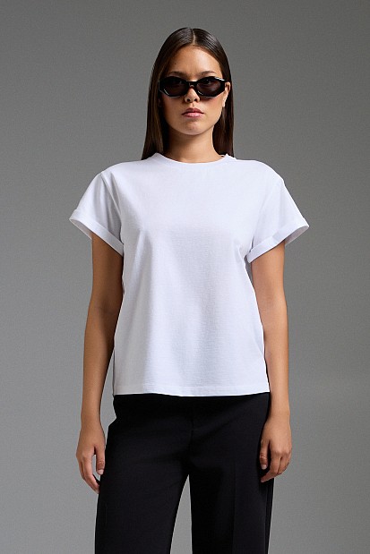 T-shirt with double fabric