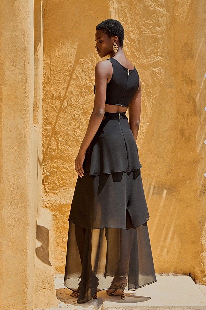 Maxi dress with cut outs - Gold label