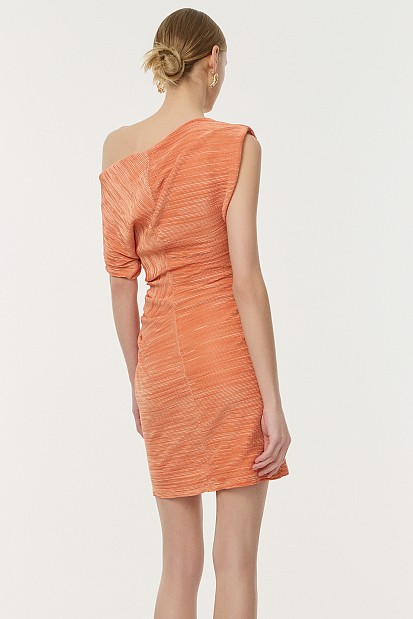 Mini pleated off shoulders dress - Gold label