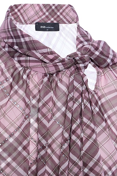 Sleeveless checkered blouse