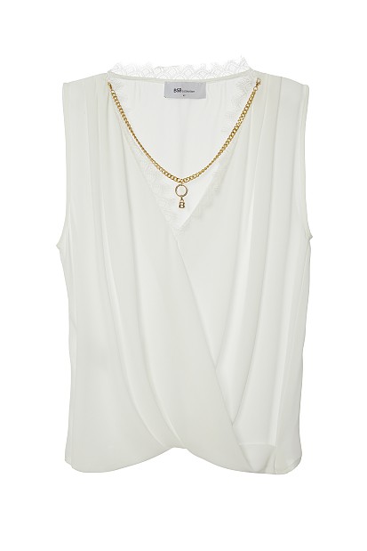 Sleeveless wrap blouse
