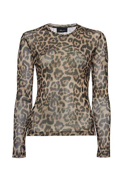 Μακρυμάνικη animal print μπλούζα