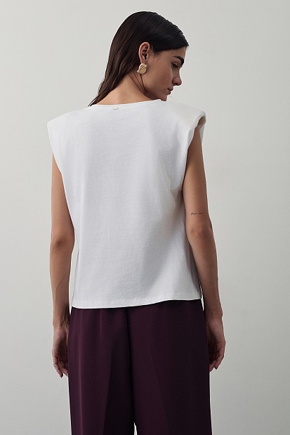 Αμάνικη μπλούζα με απλικέ φιόγκο