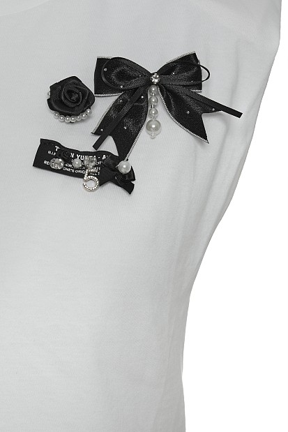 Αμάνικη μπλούζα με απλικέ φιόγκο