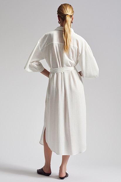 Chemise dress with matching belt