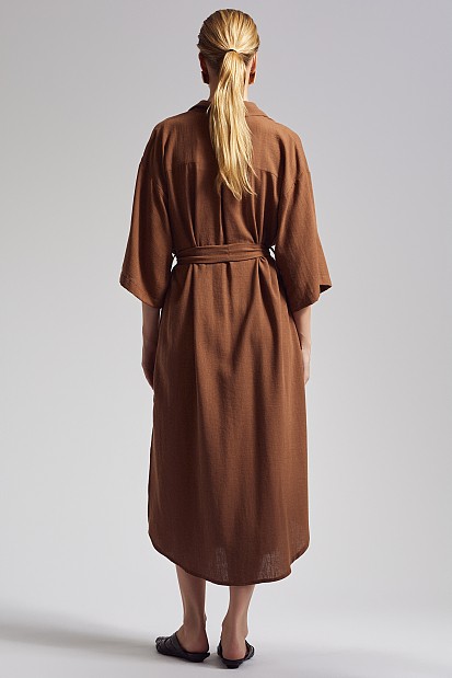 Chemise dress with matching belt