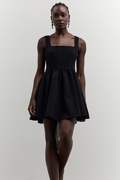 Μίνι φόρεμα με μπούστο κορσέ