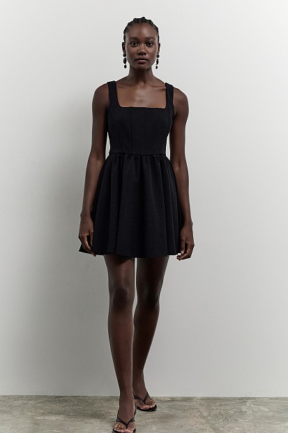 Μίνι φόρεμα με μπούστο κορσέ