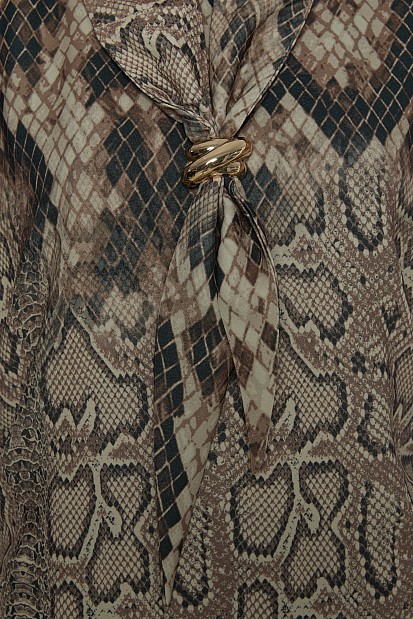 Μίνι αμάνικο animal print φόρεμα