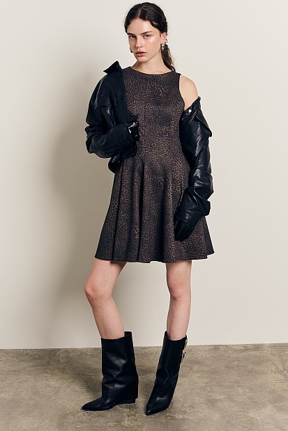 Mini leopard klos dress