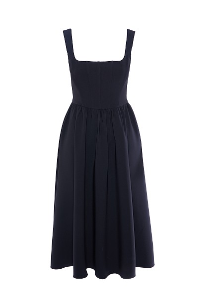 Midi dress with corset bustier