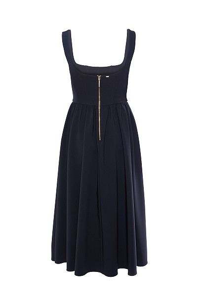 Midi dress with corset bustier
